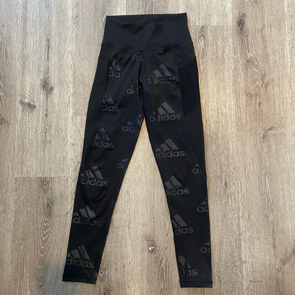 Adidas Womens Leggings with Logo Embroidery